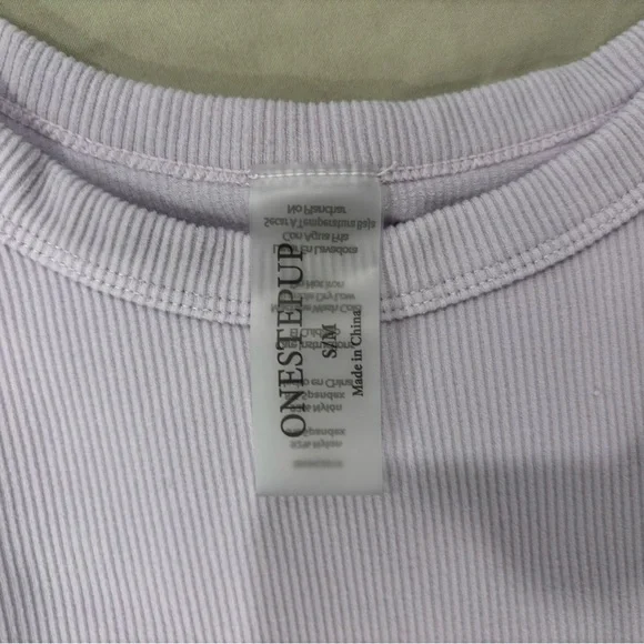 One Step Ahead Kids T-Shirt - White and Black Stripes - Picture 4 of 4